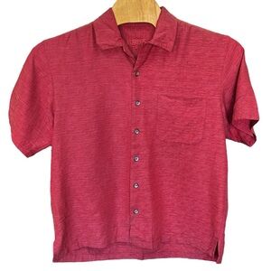 Aureus Men’s Short Sleeve Silk Blend Button Down  Shirt  Sz‎ L